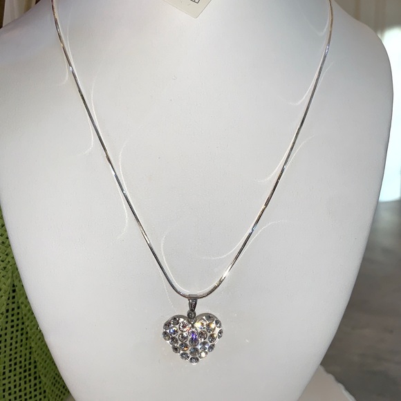 Acrylic Crystal Heart Necklace Embellished With Genuine “Crystal Stone Elements” - Picture 6 of 12